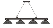 Cordon 4 Light 81.75" Billiard, Metal Shades (ST) in Bronze
