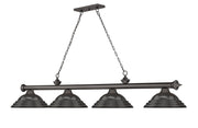 Cordon 4 Light 81.75" Billiard, Metal Shades (ST) in Bronze