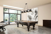 Cordon 4 Light 81.75" Billiard, Metal Shades (ST) in Bronze in a room setting