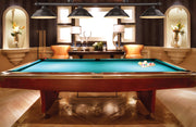 Cordon 4 Light 81.75" Billiard, Metal Shades (ST) in Bronze in a room setting