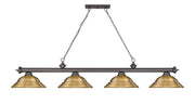 Cordon 4 Light 81.75" Billiard, Metal Shades (ST) in Bronze