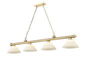 Cordon 4 Light 81.25" Billiard, Glass Shades (A)