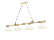Cordon 4 Light 81.25" Billiard, Glass Shades (A)