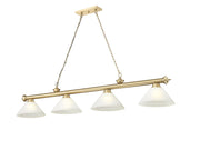 Cordon 4 Light 81.25" Billiard, Glass Shades (A)