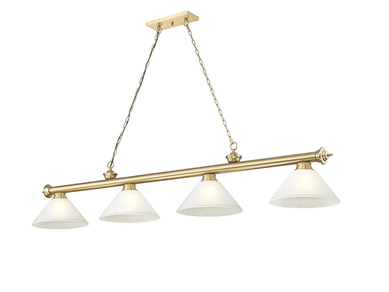 Cordon 4 Light 81.25" Billiard, Glass Shades (A)
