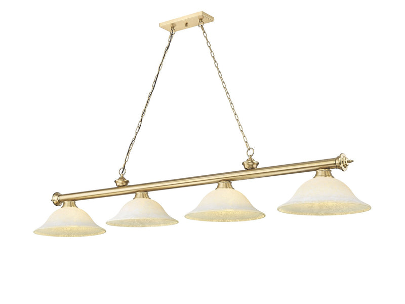 Cordon 4 Light 81.75" Billiard, Glass Shades