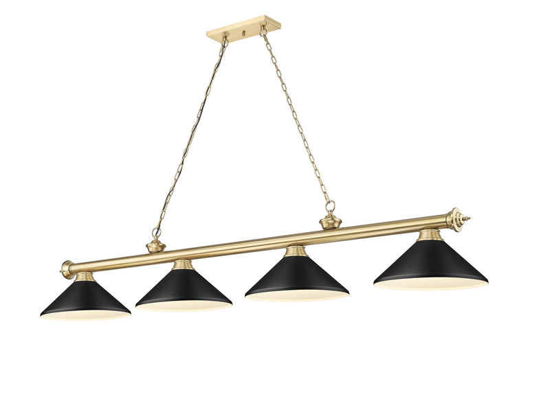 Cordon 4 Light 81.75" Billiard, Metal Shades (M)