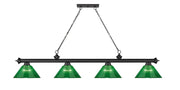 Cordon 4 Light 81.25" Billiard, Acrylic Shades in Matte Black