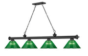 Cordon 4 Light 81.25" Billiard, Acrylic Shades in Matte Black