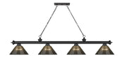 Cordon 4 Light 81.25" Billiard, Acrylic Shades in Matte Black