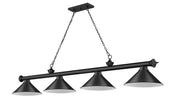 Cordon 4 Light 81.25" Billiard, Matte Black with Matte Black Shades in Matte Black