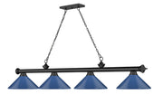 Cordon 4 Light 81.75" Billiard, Metal Shades (M) in Matte Black