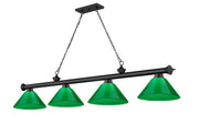 Cordon 4 Light 81.25" Billiard, Plastic Shades in Matte Black
