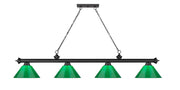 Cordon 4 Light 81.25" Billiard, Plastic Shades in Matte Black
