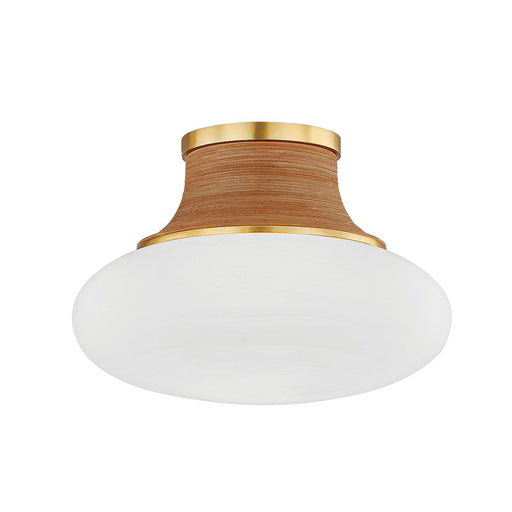 Pearl River Flush Mount in Aged Brass