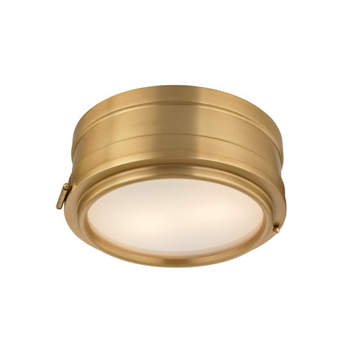Rye 2-Light Flush Mount in Aged Brass