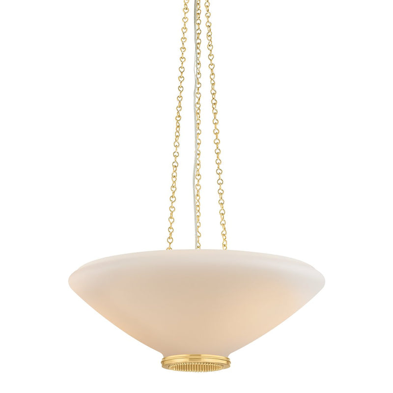 Awosting 3-Light 22" Pendant in Aged Brass