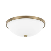 Perkins 2-Light Flush Mount in Aged Brass