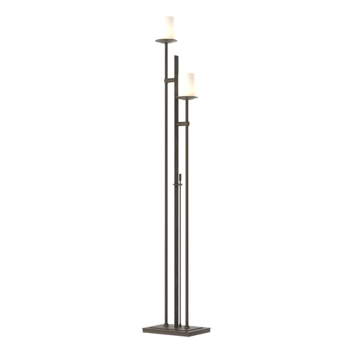 Rook Twin 2-Light 65.8" Floor Lamp in Dark Smoke