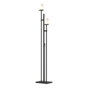 Rook Twin 2-Light 65.8" Floor Lamp in Black