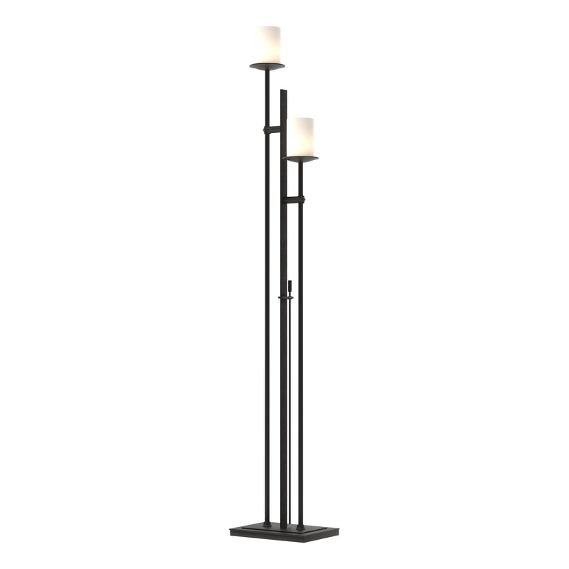 Rook Twin 2-Light 65.8" Floor Lamp in Black
