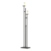 Rook Twin 2-Light 65.8" Floor Lamp in Natural Iron