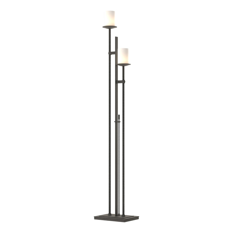 Rook Twin 2-Light 65.8" Floor Lamp in Natural Iron