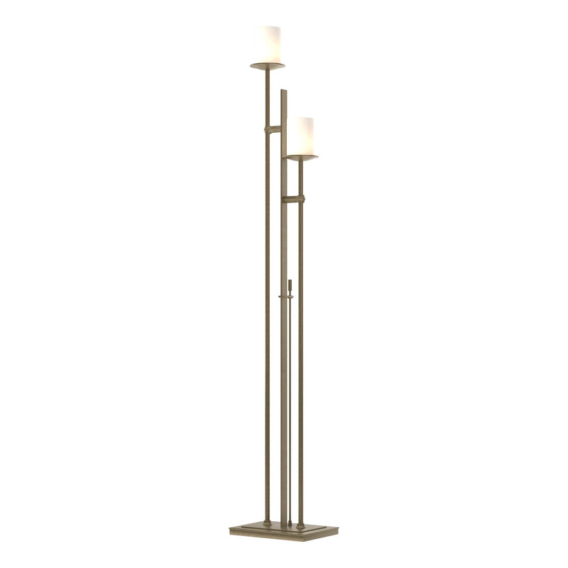 Rook Twin 2-Light 65.8" Floor Lamp in Soft Gold