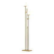 Rook Twin 2-Light 65.8" Floor Lamp in Modern Brass