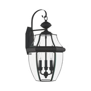 Monterey 3-Light Large Outdoor Wall Lantern in Black