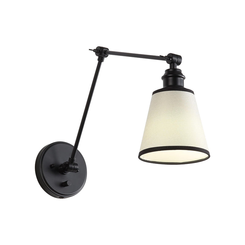 Equinox Swing Arm Wall Lamp in Matte Black