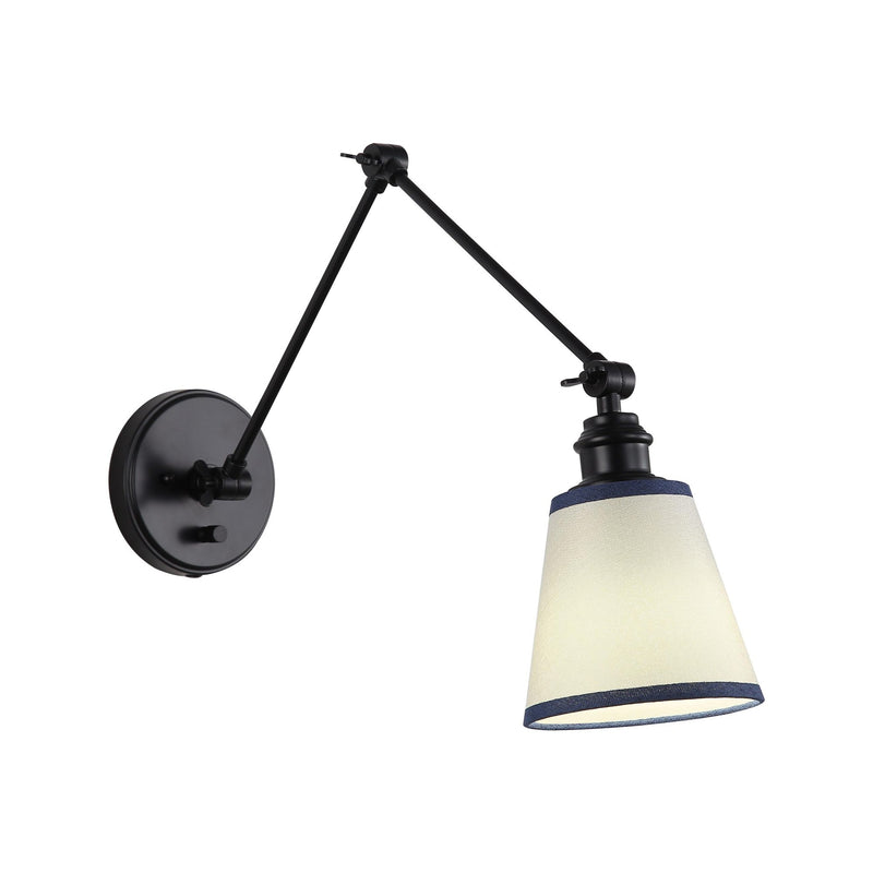Equinox Swing Arm Wall Lamp in Matte Black