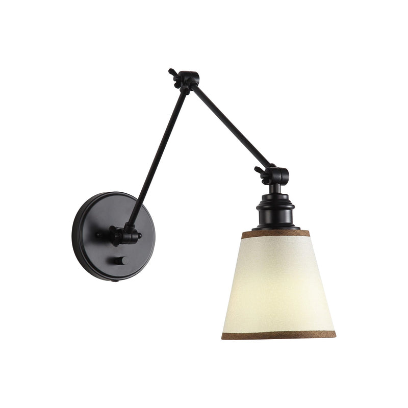 Equinox Swing Arm Wall Lamp in Matte Black