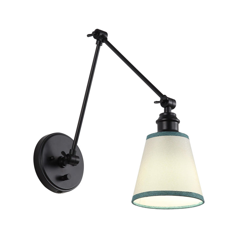 Equinox Swing Arm Wall Lamp in Matte Black