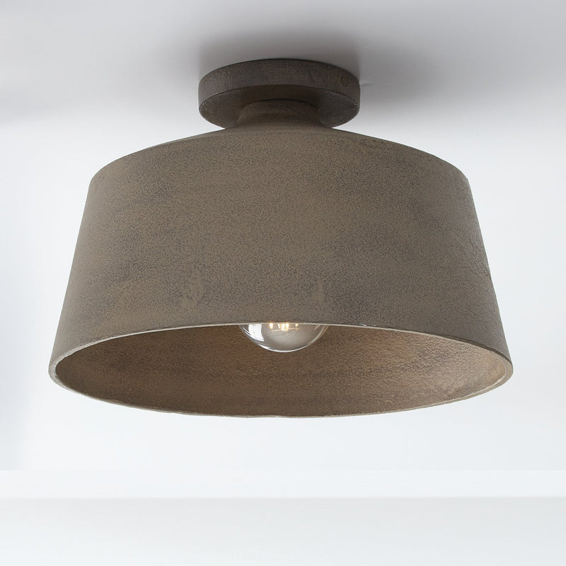Quarry Semi-Flush Mount in Clay