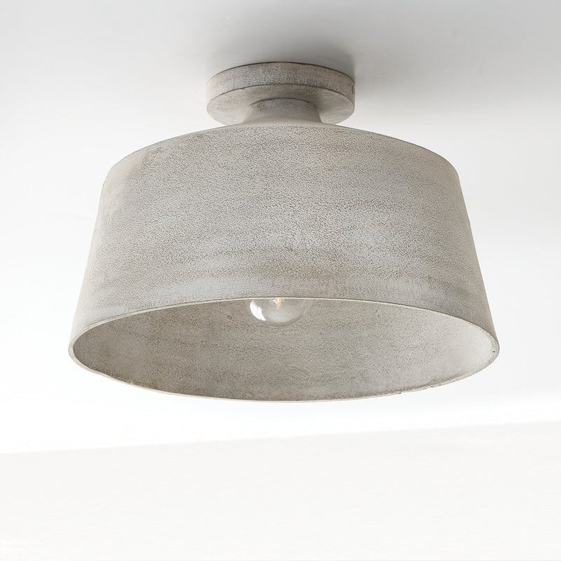 Quarry Semi-Flush Mount in Stucco
