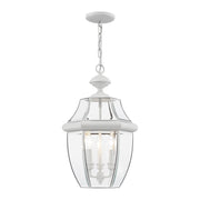 Monterey 3-Light Large Outdoor Pendant Lantern in White