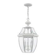 Monterey 3-Light Large Outdoor Pendant Lantern in White