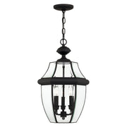 Monterey 3-Light Large Outdoor Pendant Lantern in Black