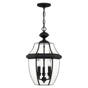 Monterey 3-Light Large Outdoor Pendant Lantern in Black