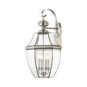 Monterey 4-Light Extra Large Outdoor Wall Lantern in Brushed Nickel