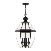 Monterey 4-Light Extra Large Outdoor Pendant Lantern in Black