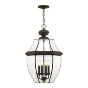 Monterey 4-Light Extra Large Outdoor Pendant Lantern in Bronze
