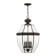Monterey 4-Light Extra Large Outdoor Pendant Lantern in Bronze