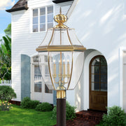 Monterey 4-Light Extra Large Outdoor Post Light in Antique Brass