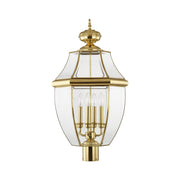 Monterey 4-Light Extra Large Outdoor Post Light in Polished Brass