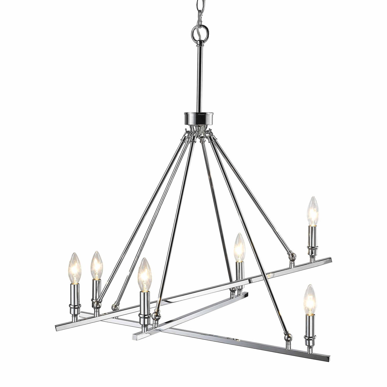 Garvin 6-Light Chandelier in Chrome