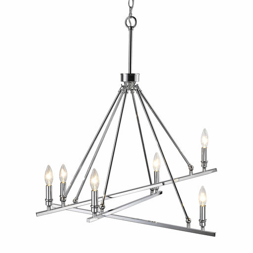 Garvin 6-Light Chandelier in Chrome