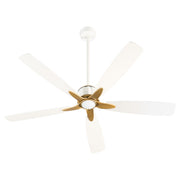 Ophelia 60" 5-Blade LED Ceiling Fan in Studio White / Brushed Brass