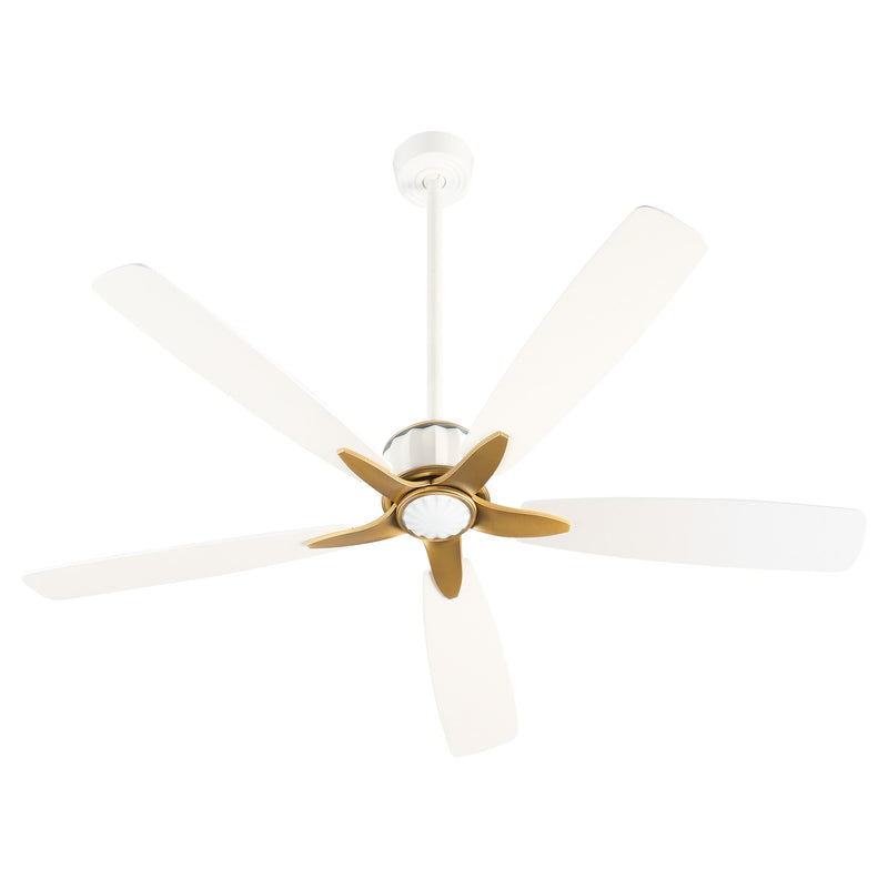 Ophelia 60" 5-Blade LED Ceiling Fan in Studio White / Brushed Brass